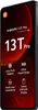 A close-up, angled view of a black smartphone with marketing text and icons displayed on its screen. Podgląd zdjęcia produktu