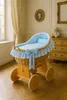 MY SWEET BABY Lit de Bébé en Fibre Naturelle Bleue avec Voir les images du produit 5