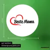Huuraa Aufkleber Beste Mama Herz 10cm rund Sticker Produktbild-Vorschau 3