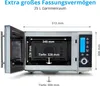 A diagram showing the dimensions of an open microwave oven. Anteprima dell’immagine prodotto