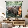 MuchoWow® Wandteppich Wandbehang Schottische Hochlandrind - Produktbild-Vorschau 6