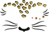 Oblique Unique Leopard Gesicht Sticker Set Tiergesicht Produktbild-Vorschau 3