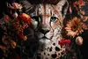 STYLER, tableau en verre 80x120 cm, lion avec des fleurs, Voir les images du produit 4
