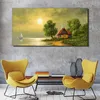 Coloray Canvas 140x70  Wandbild Leinwand Bilder Mond Meer Produktbild-Vorschau 3