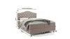A bed with a headboard and mattress, shown with dimensions indicated by lines and numbers. Náhled obrázku produktu