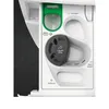 A close-up view of a washing machine detergent drawer. Voir les images du produit