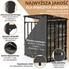 Wiata na drewno metalowa z dachem i plandeką 185x185x105cm Podgląd zdjęcia produktu 6