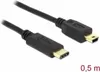 DELOCK USB Kabel C -> Mini-B St/St 0.50m schwarz Anteprima dell’immagine prodotto 3