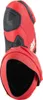 A single red, black, and white motorcycle boot is shown against a white background. Náhled obrázku produktu