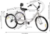 Rower trójkołowy dla dorosłych 24 cale 3 koła rower 7 Podgląd zdjęcia produktu 2