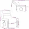 masážne kreslo vidaXL Light Grey Fabric Náhľad obrázku produktu 7