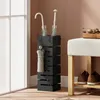 HOMCOM Regenschirmständer aus Metall Quadratisch Produktbild-Vorschau 2