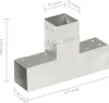 vidaXL Post Connector 4 ks. T-tvar Pozinkovaný kov 71 x 71 Náhľad obrázku produktu 6