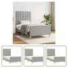 The Living Store Bettgestell mit Kopfteil Hellgrau 100x200 Produktbild-Vorschau 8
