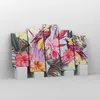Bild auf Leinwand - Leinwandbild - Blume Vogel Sommer - Produktbild-Vorschau 4