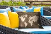 MuchoWow® Outdoor Kissen - Weltkarte - Kompassrose - Zitat Produktbild-Vorschau 4