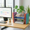 Portadocumenti Relaxdays, metallo, formato A4, 4 scomparti, Anteprima dell’immagine prodotto 2