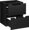 Waschtischunterschrank 50cm Riva mit 2 Schubladen, Schwarz Produktbild-Vorschau 2