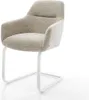 DELIFE Freischwinger Pejo-Flex Webstoff Soft Beige Produktbild-Vorschau 1