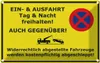 vianmo Blechschild 20x30 cm Ein- Ausfahrt Tag Nacht frei Produktbild-Vorschau 1