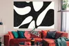 MuchoWow® Poster Pflanze - Schwarz - Minimalismus 180x120 Produktbild-Vorschau 2