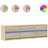 vidaXL TV-Schrank mit LED-Beleuchtung Sonoma-Eiche Produktbild-Vorschau 1
