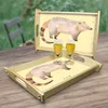 Mr. & Mrs. Panda tablett holz Nasenbaer - Gelb Pastell - Produktbild-Vorschau 2