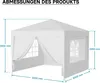 Wiltec Pavillon 3 x 3 m in Weiß mit UV-Schutz 50+, Produktbild-Vorschau 7