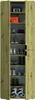 A tall, narrow shoe cabinet with multiple shelves filled with shoes and shoe boxes. Produktbild-Vorschau
