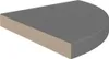 vidaXL Étagère suspendue d'angle gris brillant 35x35x3,8 cm Voir les images du produit 3