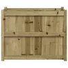 A wooden planter box viewed from the front. Voir les images du produit