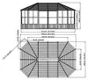 Sojag Charleston 1218 Metall Pavillon mit Seitenteilen 4x6 Produktbild-Vorschau 6
