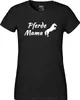 Huuraa Damen T-Shirt Pferdemama Silhouette XS Black Bio Produktbild-Vorschau 2
