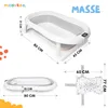 moovkee Babybadewanne Faltbar 80 cm Grau mit Thermometer Produktbild-Vorschau 3