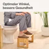 Praknu Klappbarer Toilettenhocker aus  Bambus-Holz Produktbild-Vorschau 2