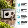 Katzenhaus XL Katzenhütte Katzenhöhle Outdoor draußen Produktbild-Vorschau 3