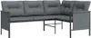 vidaXL Canapé d'angle de jardin anthracite acier et Voir les images du produit 1