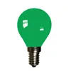 A single green LED light bulb with a silver base on a white background. Produktbild-Vorschau