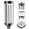 A collage of images showing a solar LED garden light from different angles and close-ups of its components and base. Anteprima dell’immagine prodotto