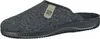 A single gray slipper is shown against a white background. Produktbild-Vorschau