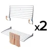 Two wall-mounted drying racks are shown, one extended with a towel and one retracted. The number 'x2' is displayed prominently. Náhľad obrázku produktu