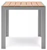 Gartentisch Aluminium Polywood Teak-Optik 75 x 75 x 74 cm Produktbild-Vorschau 1