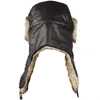 Wintermütze in Felloptik mit Ohrklappen - Schapka ( Schwarz Produktbild-Vorschau 3
