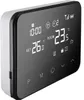 A digital thermostat with a black screen and white casing, displayed against a white background. Náhled obrázku produktu