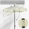 Outsunny Parasol de jardin Parasol droit rectangulaire Voir les images du produit 4