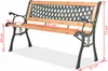 Panchina da giardino 122 cm in legno Anteprima dell’immagine prodotto 6