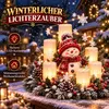 LED Schneemann Weihnachtsdeko aus Kunstharz, 12 cm, Produktbild-Vorschau 7