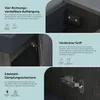 doporro Badezimmerschrank Badmöbel-Set in Grau-Braun Produktbild-Vorschau 6