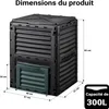 Wiltec Composteur de jardin 300 l – 61 x 61 x 82 cm – en Voir les images du produit 3
