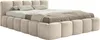 A low-profile upholstered bed with a tufted headboard and base, shown against a white background. Produktbild-Vorschau